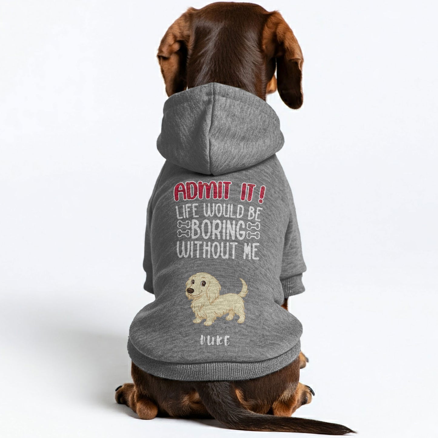 Life Would Be Boring – Personalized Dachshund Hoodies with Your Doxie’s Name & Clipart – Stylish, Cozy & Made from Premium 100% Cotton