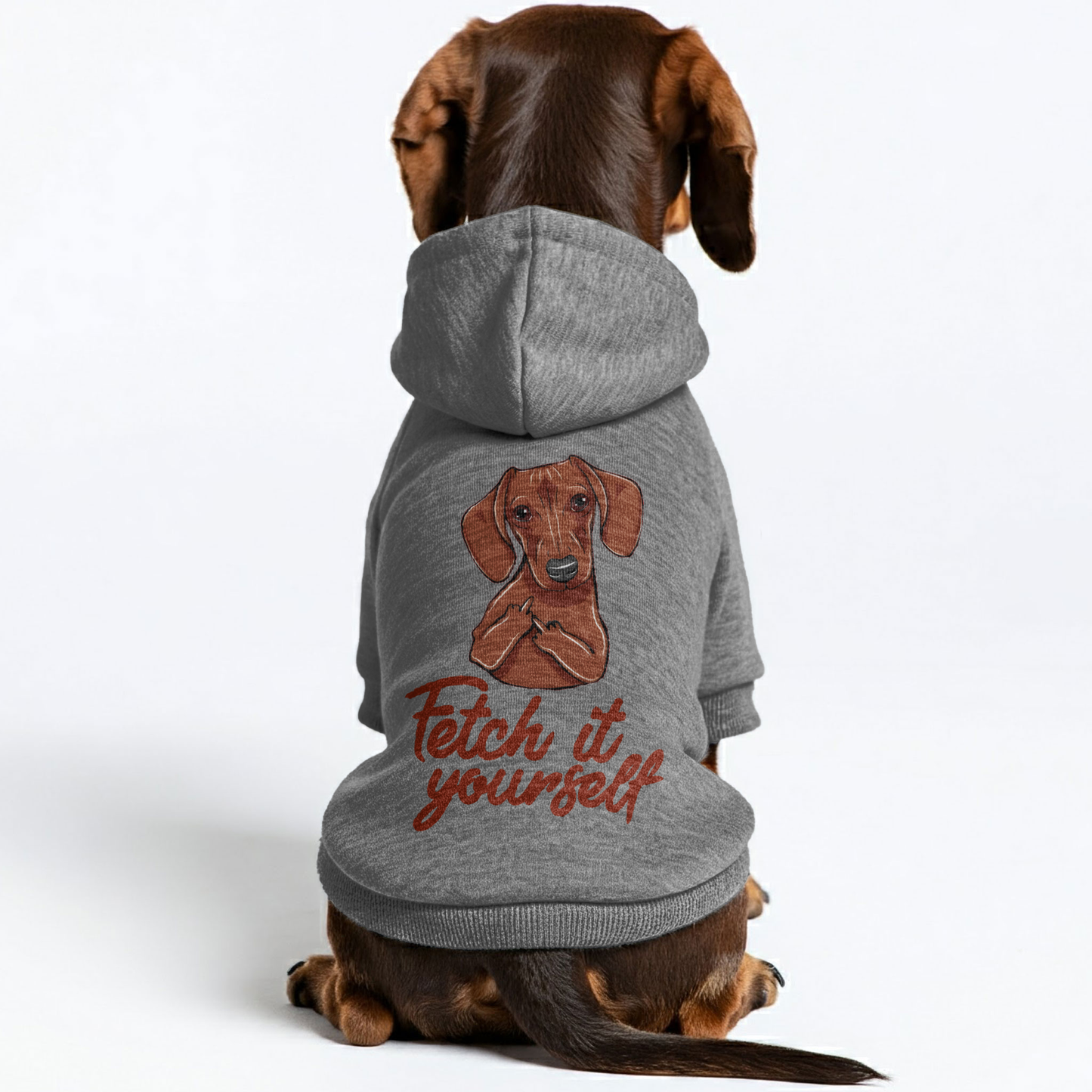 Fetch It Yourself - Personalized Dachshund Hoodies with Funny Quotes – Stylish, Cozy, and Premium 100% Cotton