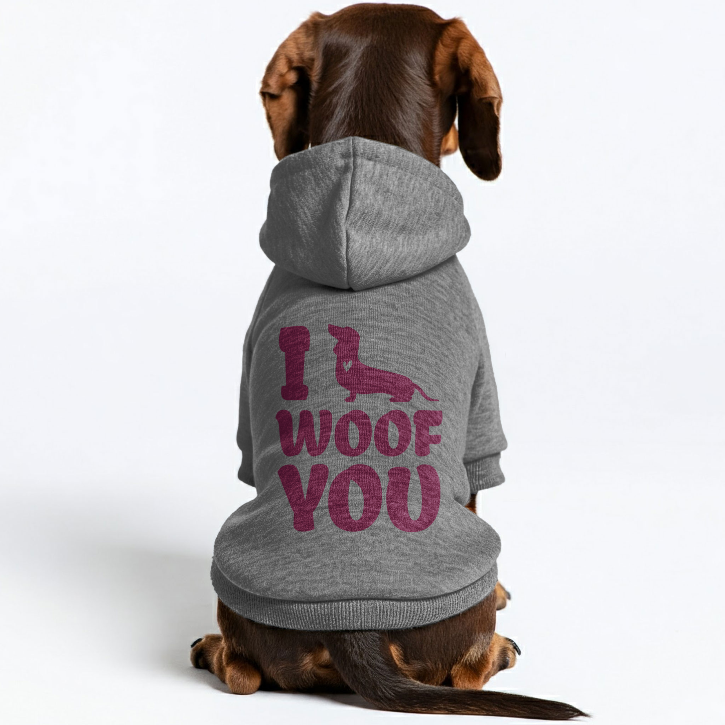 I WOOF YOU - Personalized Dachshund Hoodies with Funny Quotes – Stylish, Cozy, and Premium 100% Cotton