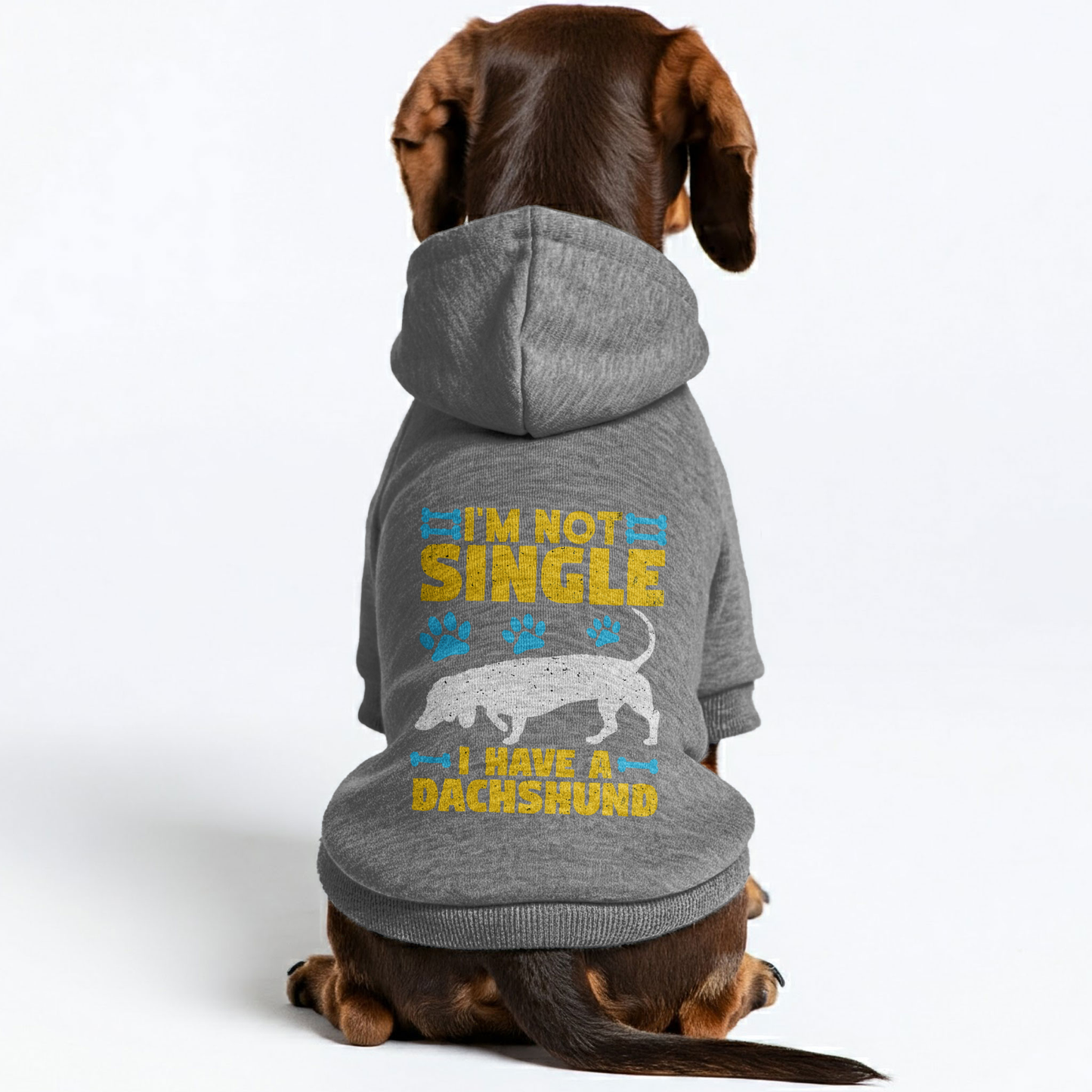 IM NOT A SINGLE - Personalized Dachshund Hoodies with Funny Quotes – Stylish, Cozy, and Premium 100% Cotton