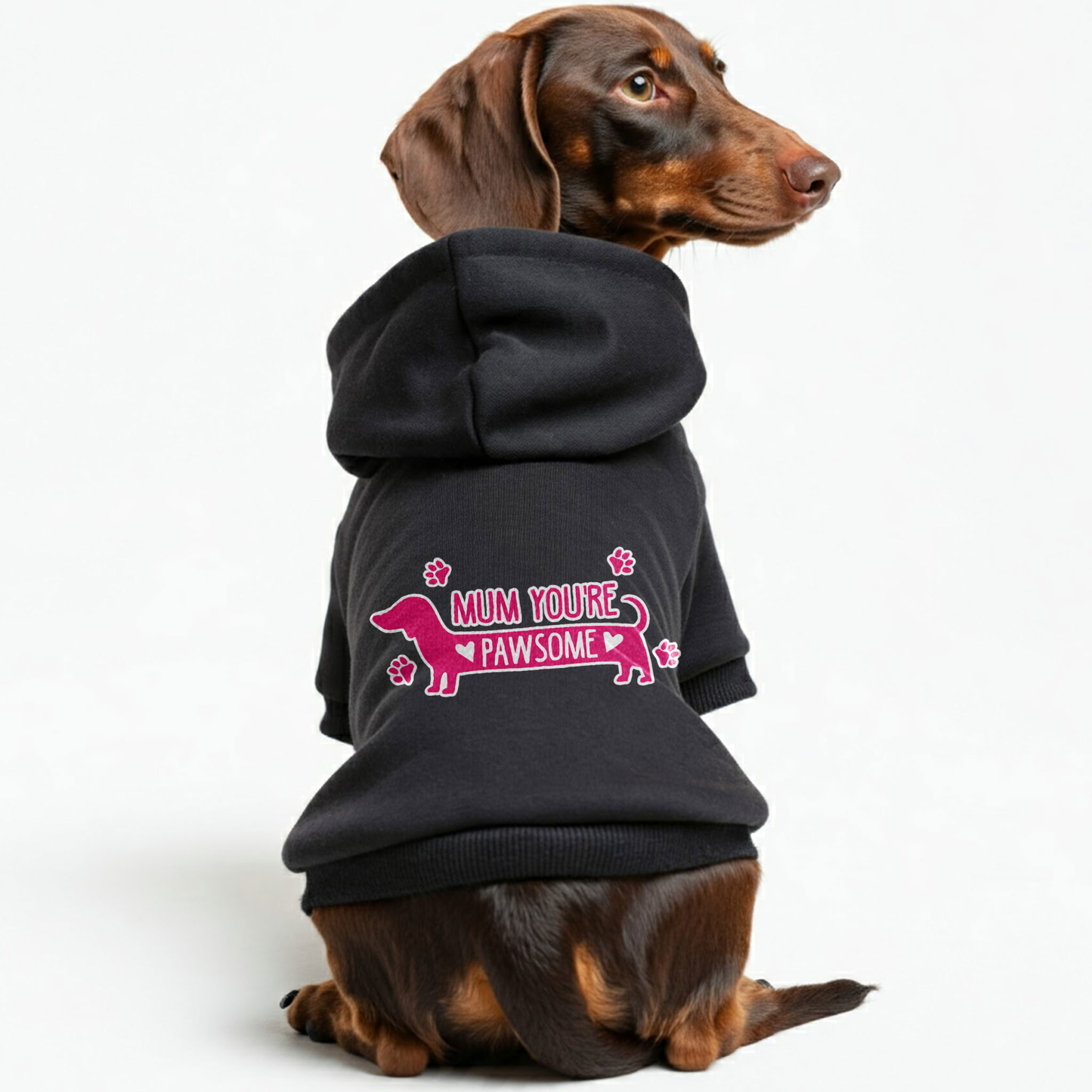 MUM YOURE PAWSOME - Personalized Dachshund Hoodies with Funny Quotes – Stylish, Cozy, and Premium 100% Cotton