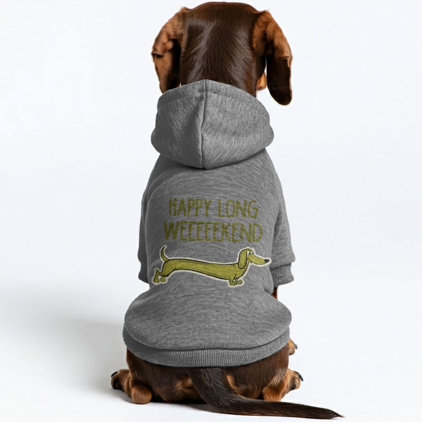 Happy Weekend - Personalized Dachshund Hoodies with Funny Quotes – Stylish, Cozy, and Premium 100% Cotton