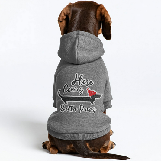 Santa Paws - Personalized Dachshund Hoodies with Funny Quotes – Stylish, Cozy, and Premium 100% Cotton