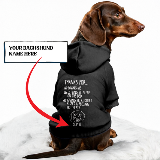 Abby - Personalized Dachshund Hoodies with your doxie name – Stylish, Cozy, and Premium 100% Cotton