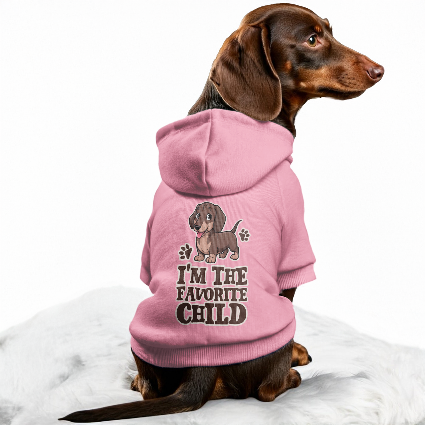 Im The Favorite Child - Personalized Dachshund Hoodies with Funny Quotes – Stylish, Cozy, and Premium 100% Cotton