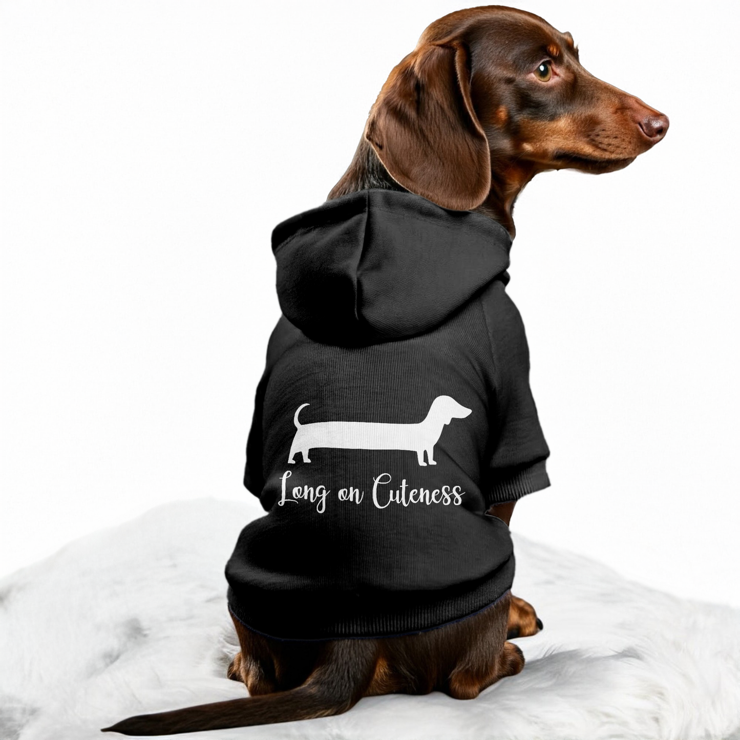 long and cute - Personalized Dachshund Hoodies with Funny Quotes – Stylish, Cozy, and Premium 100% Cotton