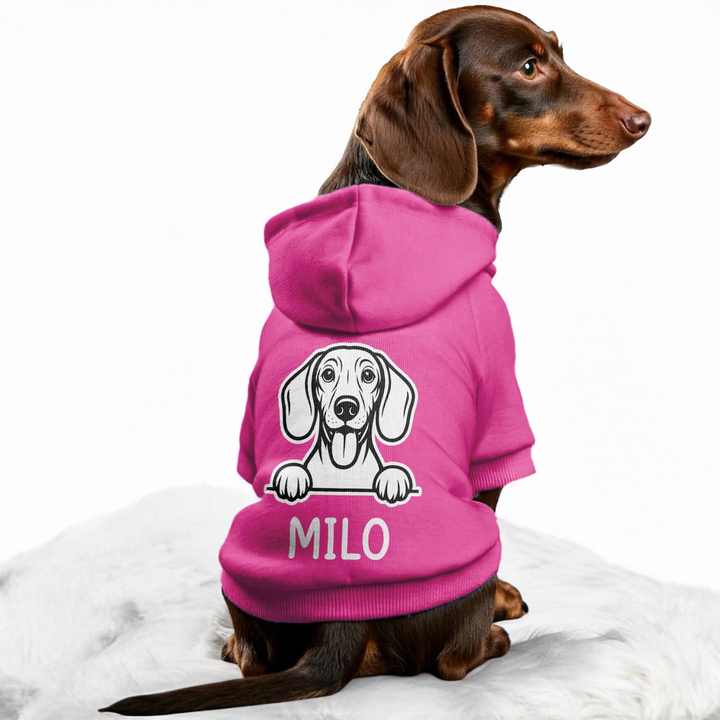 DAISY - Personalized Dachshund Hoodies with your doxie name – Stylish, Cozy, and Premium 100% Cotton