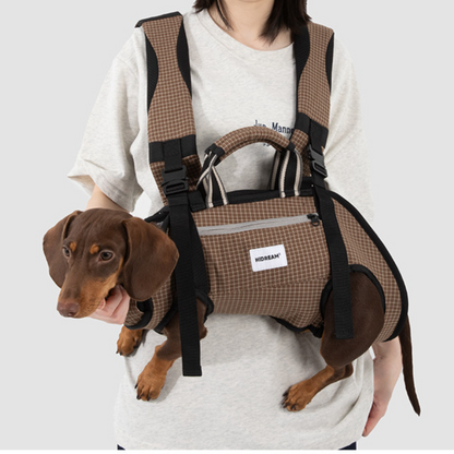 PawVentura dachshund backpack carrier with horizontal support, view 17