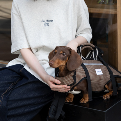 PawVentura dachshund backpack carrier with horizontal support, view 20