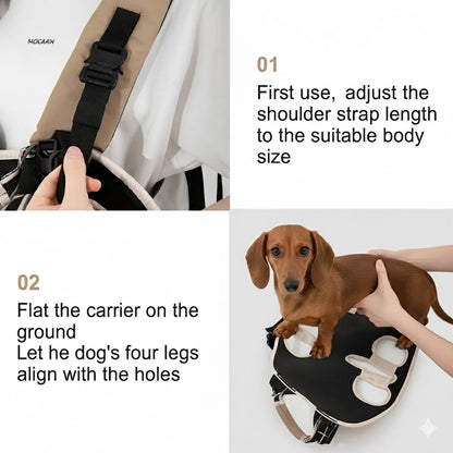 PawVentura dachshund backpack carrier with horizontal support, view 11