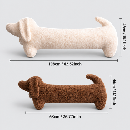 DoxieCuddle Dachshund Plush Pillow – Soft Sausage Dog Body Pillow, Cute Couch Cushion & Nap Pillow