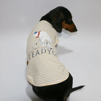 Dachshund Striped T-shirt – Lightweight Soft Cotton Cartoon Vest