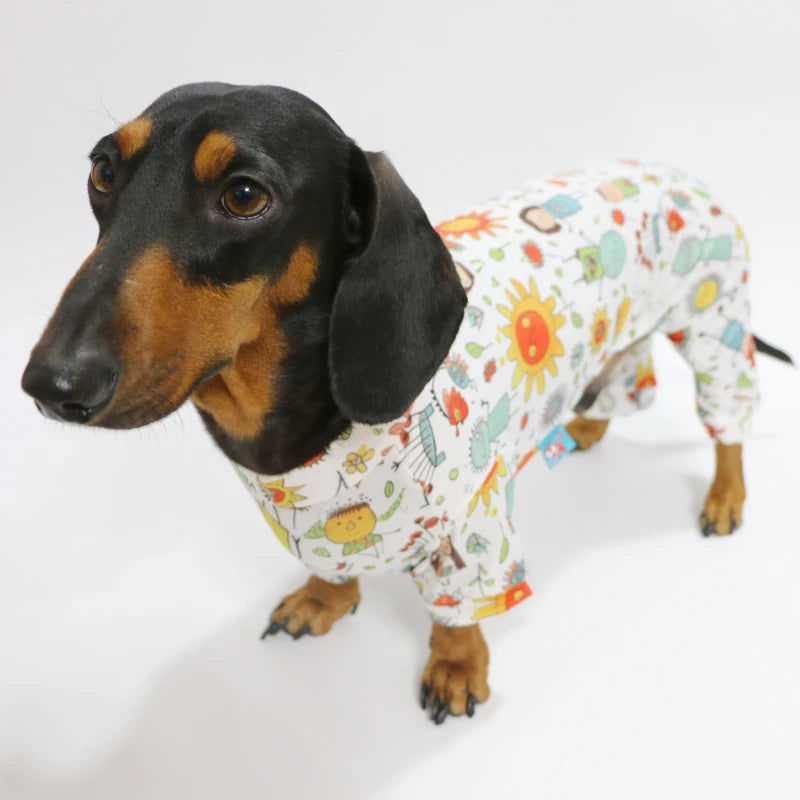 Dachshund Soft Cotton Pajamas – Cozy Long-Sleeved Sleepwear