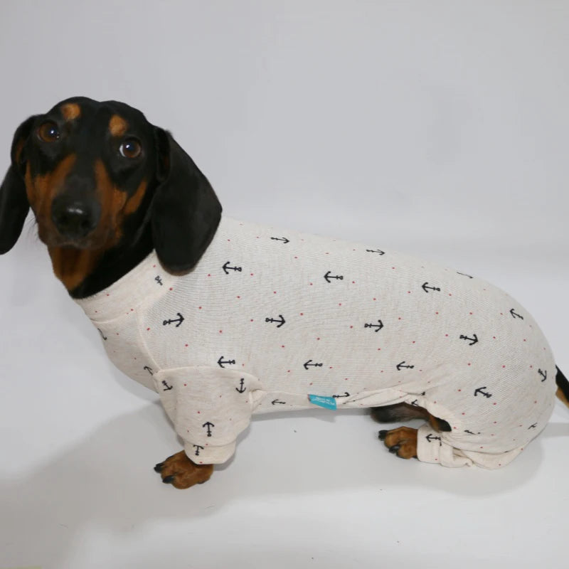 Long-Sleeved Dachshund Pajamas – Lightweight Cozy Cotton Sleepwear