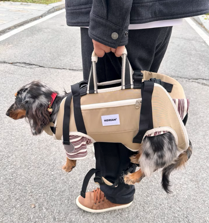 PawVentura dachshund backpack carrier with horizontal support, view 16