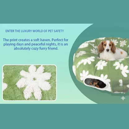 SnugTail dachshund tunnel bed with flower print, view 6