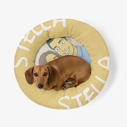 Willow - Personalized Cloud-Comfort Large, Small & Puppy Dachshund Bed | Anti-Anxiety Donut Bed for Dachshunds