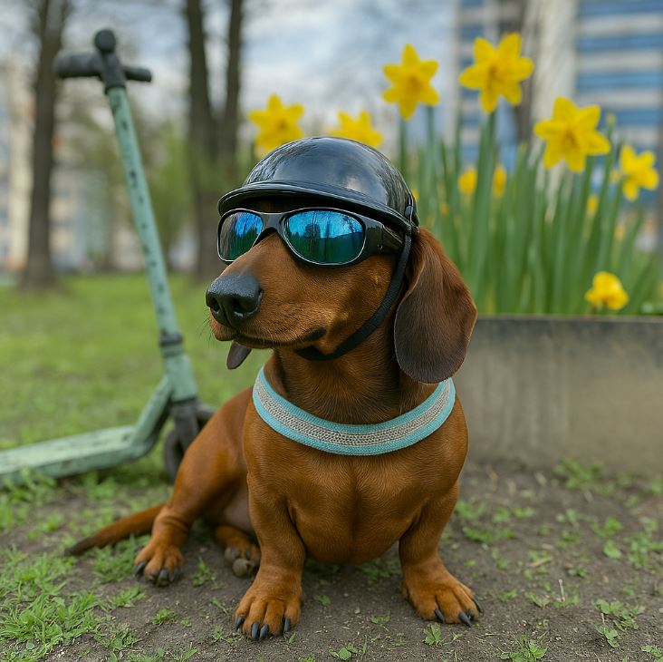 dachshund motorcycle helmet Ultimate Dachshund Protection Helmet – Dachshund Shop