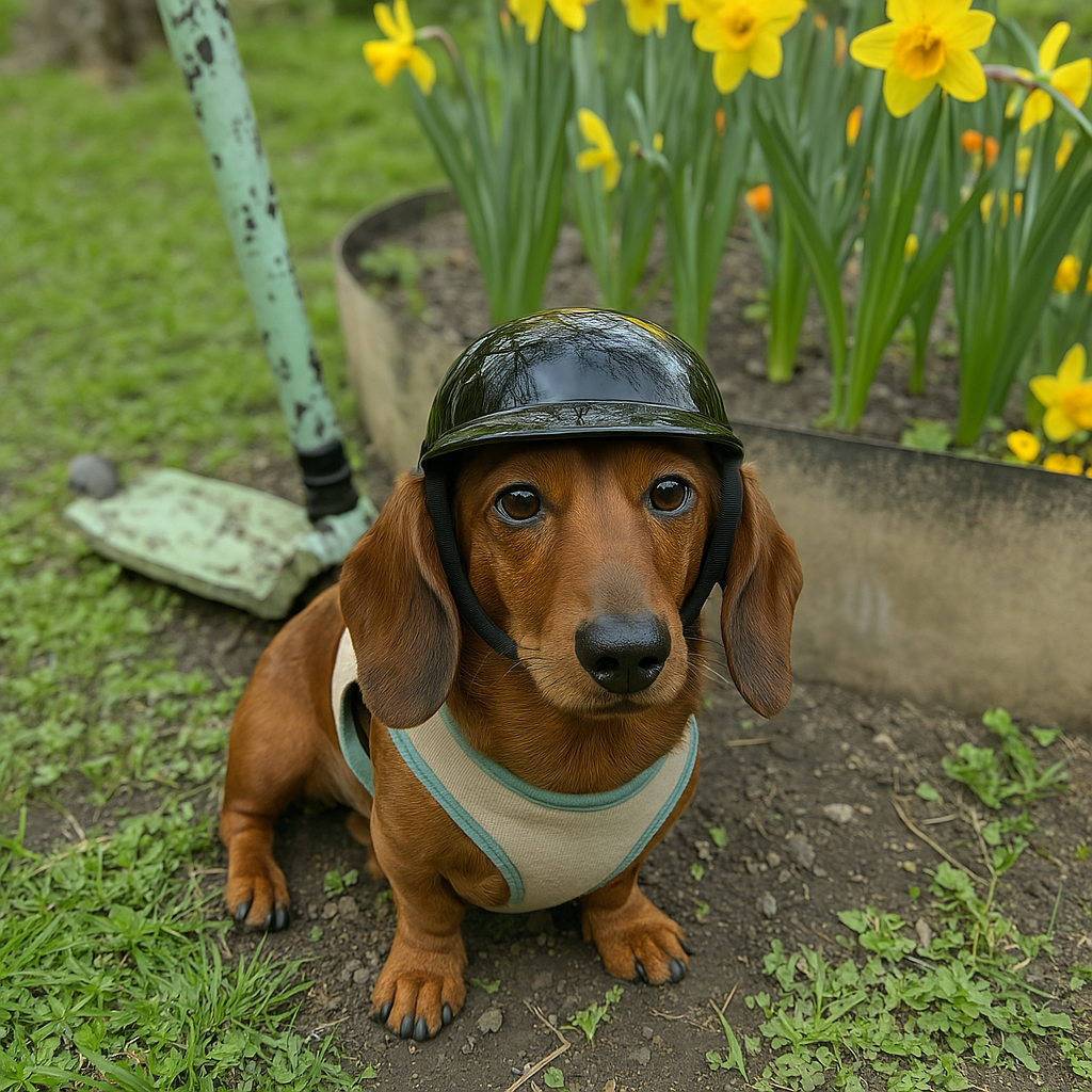 dachshund motorcycle helmet Ultimate Dachshund Protection Helmet – Dachshund Shop