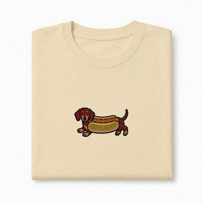 LEO - Embroidered Doxie T-Shirt | Heavyweight Crew Neck
