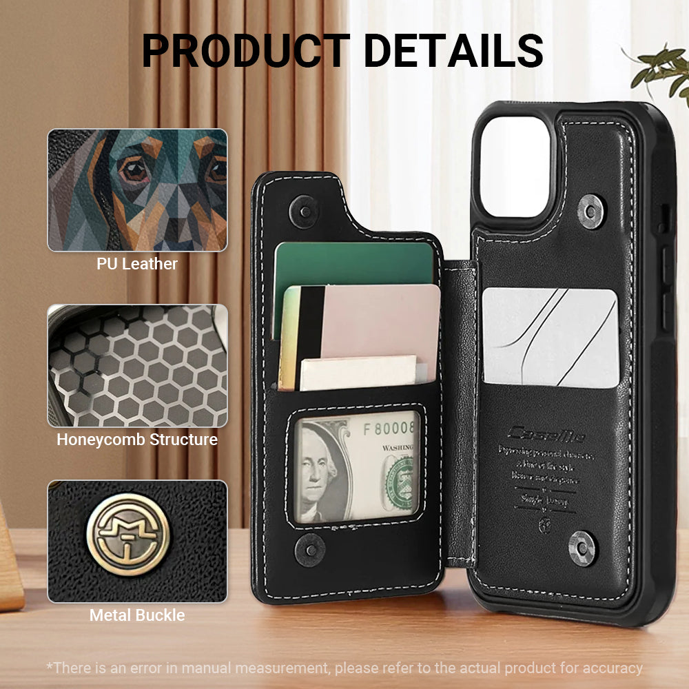 Clover - Leather Wallet Case for for iPhone & Samsung