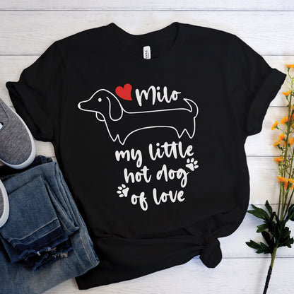 Custom T-shirt  with dachshund  Name