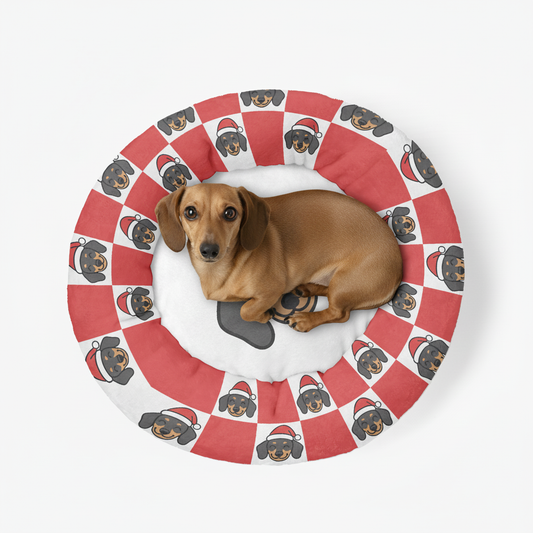 Kirt - Cloud-Comfort Large Dachshund Bed | Anti-Anxiety Donut Bed for Dachshunds