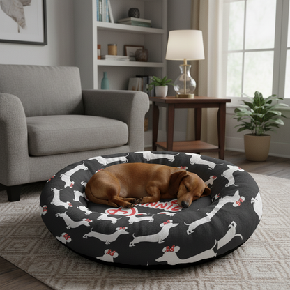 Molly - Cloud-Comfort Dachshund Bed | Anti-Anxiety Donut Bed for Dachshunds