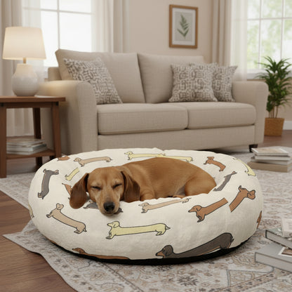 Fern - Cloud-Comfort Dachshund Bed | Anti-Anxiety Donut Bed for Dachshunds