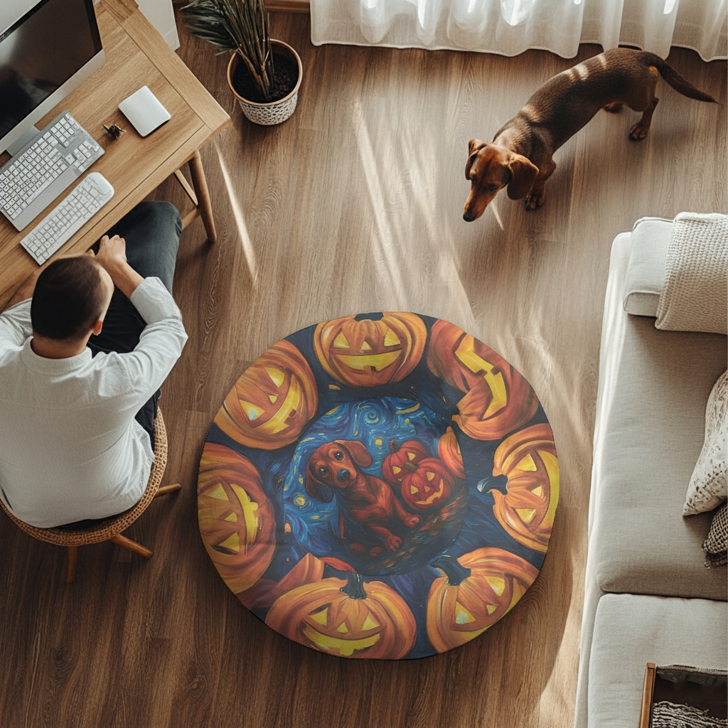 Casper - Cloud-Comfort Large Dachshund Bed | Anti-Anxiety Donut Bed for Dachshunds