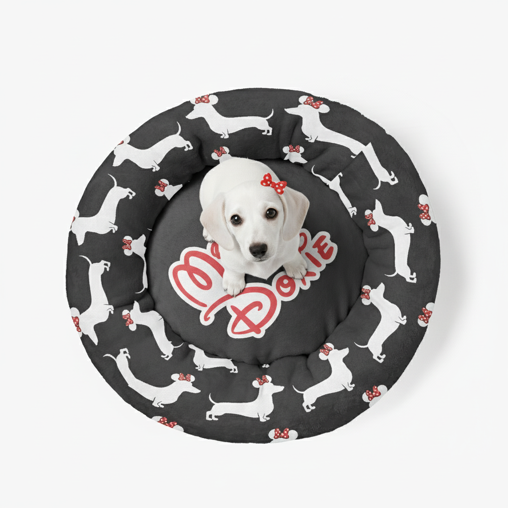 Molly - Cloud-Comfort Dachshund Bed | Anti-Anxiety Donut Bed for Dachshunds