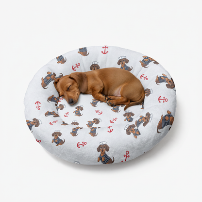 Pepper - Cloud-Comfort Dachshund Bed | Anti-Anxiety Donut Bed for Dachshunds