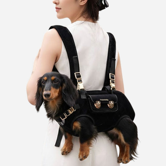 PrePaw Dachshund Backpack Carrier – Ergonomic Breathable Travel Dog Backpack
