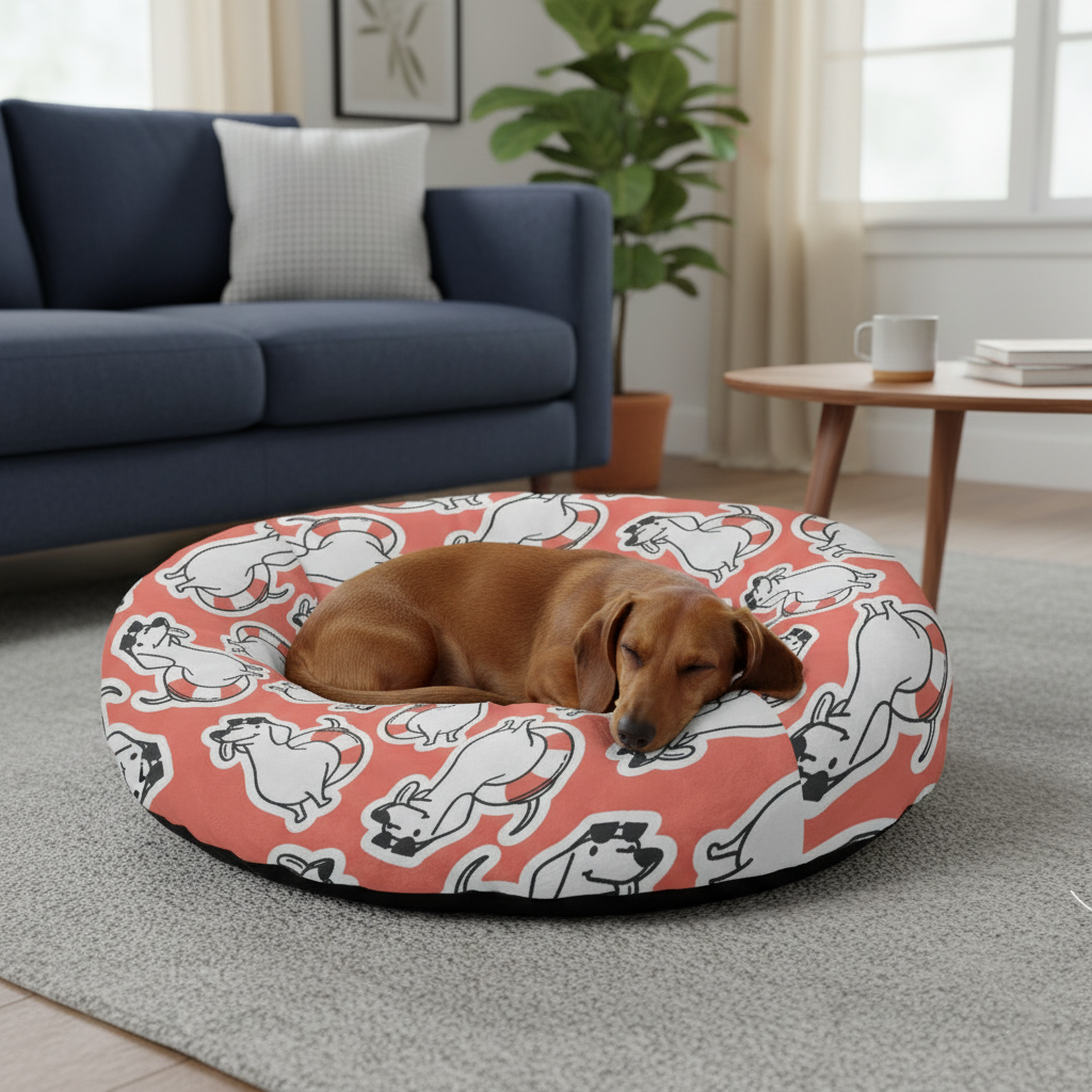 Callie - Cloud-Comfort Dachshund Bed | Anti-Anxiety Donut Bed for Dachshunds