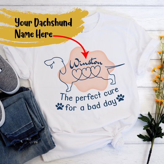 Custom T-shirt  with dachshund  Name