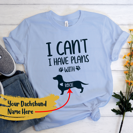 Custom T-shirt  with dachshund  Name