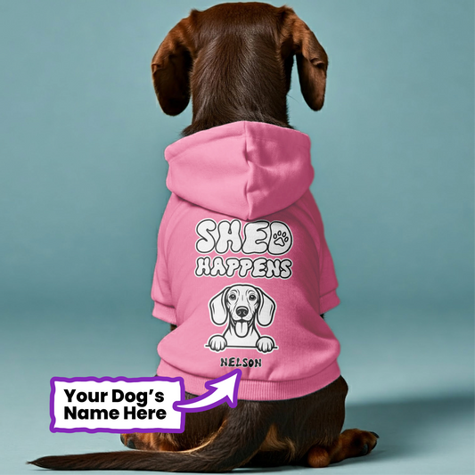 Shed Happens - Personalized Dachshund Hoodies with your doxie name – Stylish, Cozy, and Premium 100% Cotton