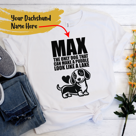 Custom T-shirt  with dachshund  Name