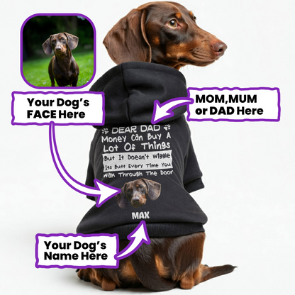Dear MOM – Personalized Dachshund Hoodies with Your Doxie’s Name & Photo – Stylish, Cozy & Made from Premium 100% Cotton