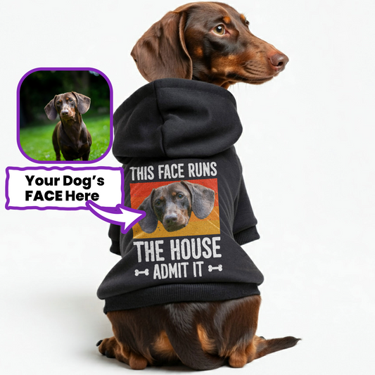This Face – Personalized Dachshund Hoodies with Your Doxie’s  Photo – Stylish, Cozy & Made from Premium 100% Cotton