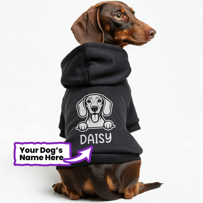 DAISY - Personalized Dachshund Hoodies with your doxie name – Stylish, Cozy, and Premium 100% Cotton