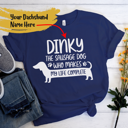 Custom T-shirt  with dachshund  Name