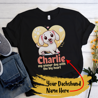 Custom T-shirt  with dachshund  Name