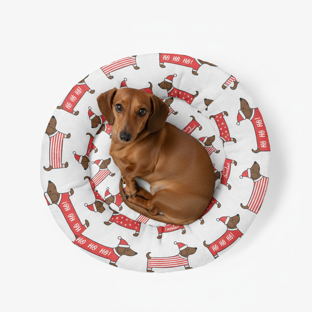Arrow - Cloud-Comfort Large Dachshund Bed | Anti-Anxiety Donut Bed for Dachshunds
