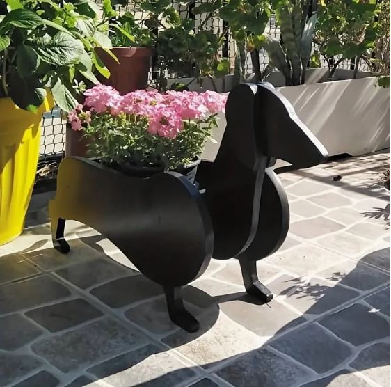 dachshund planter pot PatioPaws Adorable Dachshund Plant Pot – Dachshund Shop