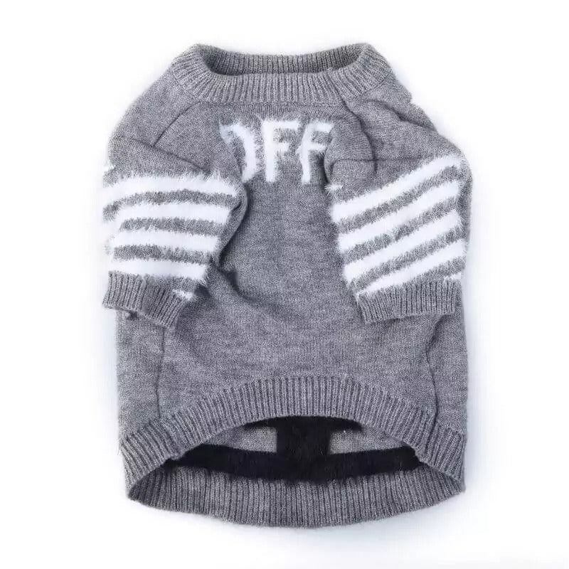 www.doxie.us-Woff-Grey-Dachshund-Sweater