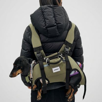 PawVentura dachshund backpack carrier with horizontal support, view 5