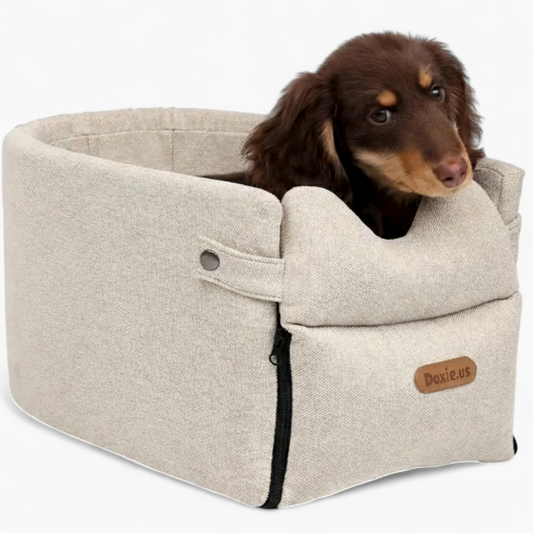 Dachshund Car Safety Bed – Ultimate Travel Comfort Seat for Small Dogs