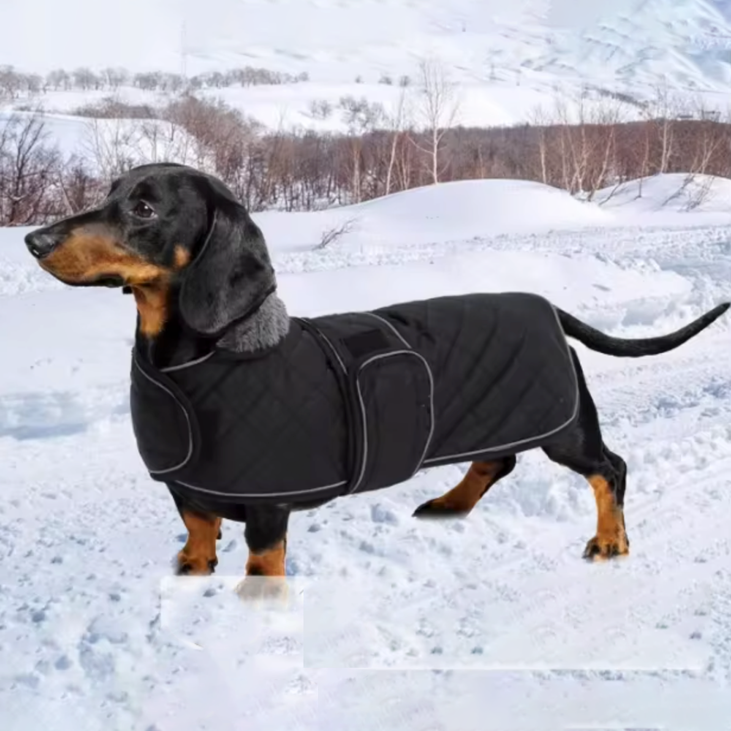 Dachshund Quilted Warm Winter Coat