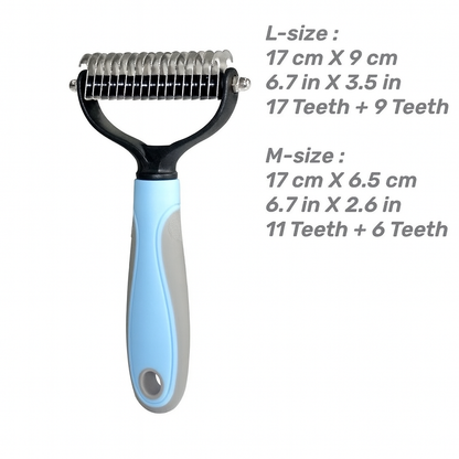 Combix™ Dachshund Grooming Brush – Double-Sided Deshedding Dematting Tool